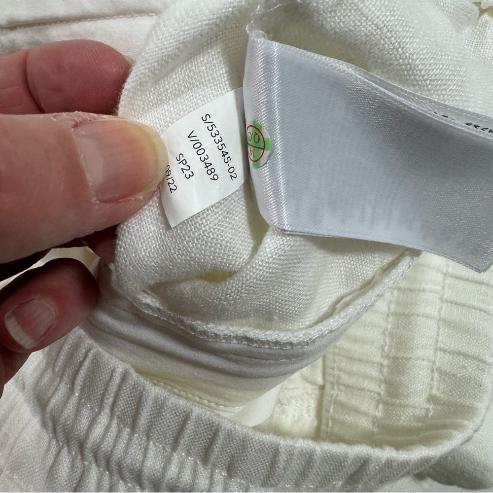 New Athleta Retreat Linen Shorts White Size 10 - Picture 5 of 8